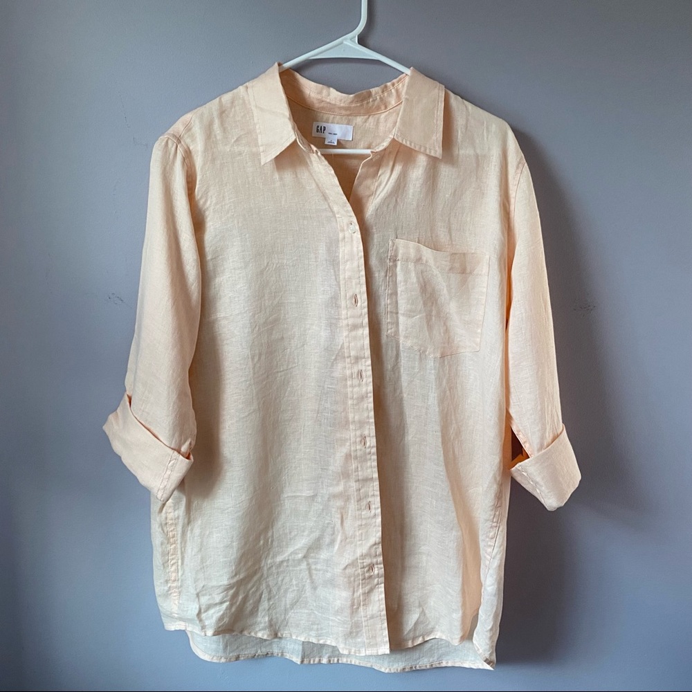 Gap Linen Peach Shirt